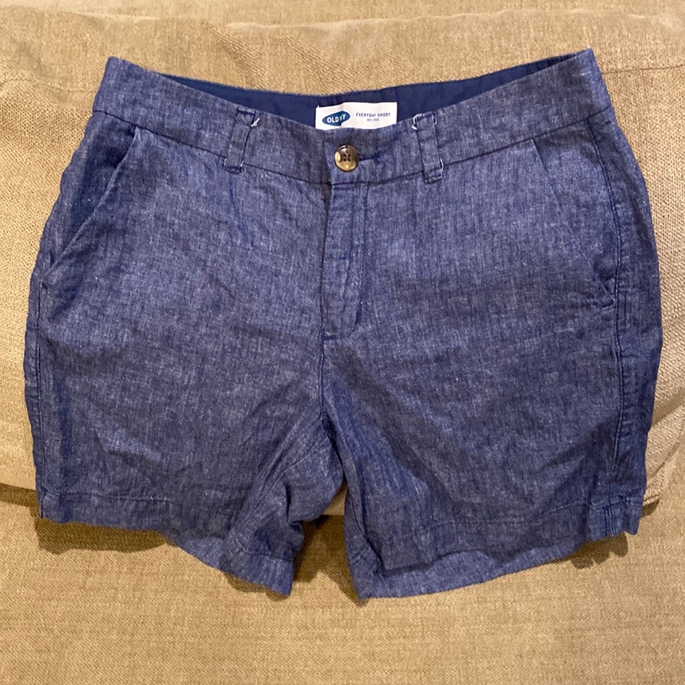 Everyday short mid-rise shorts size 6 cotton linen shorts 7”